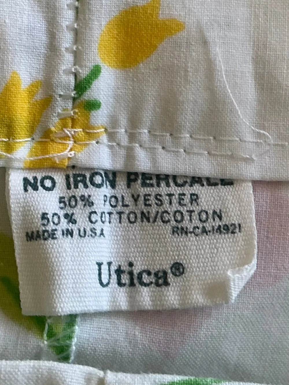 Vintage 1977 Utica J P Stevens colorful floral standard pillowcases set of 2